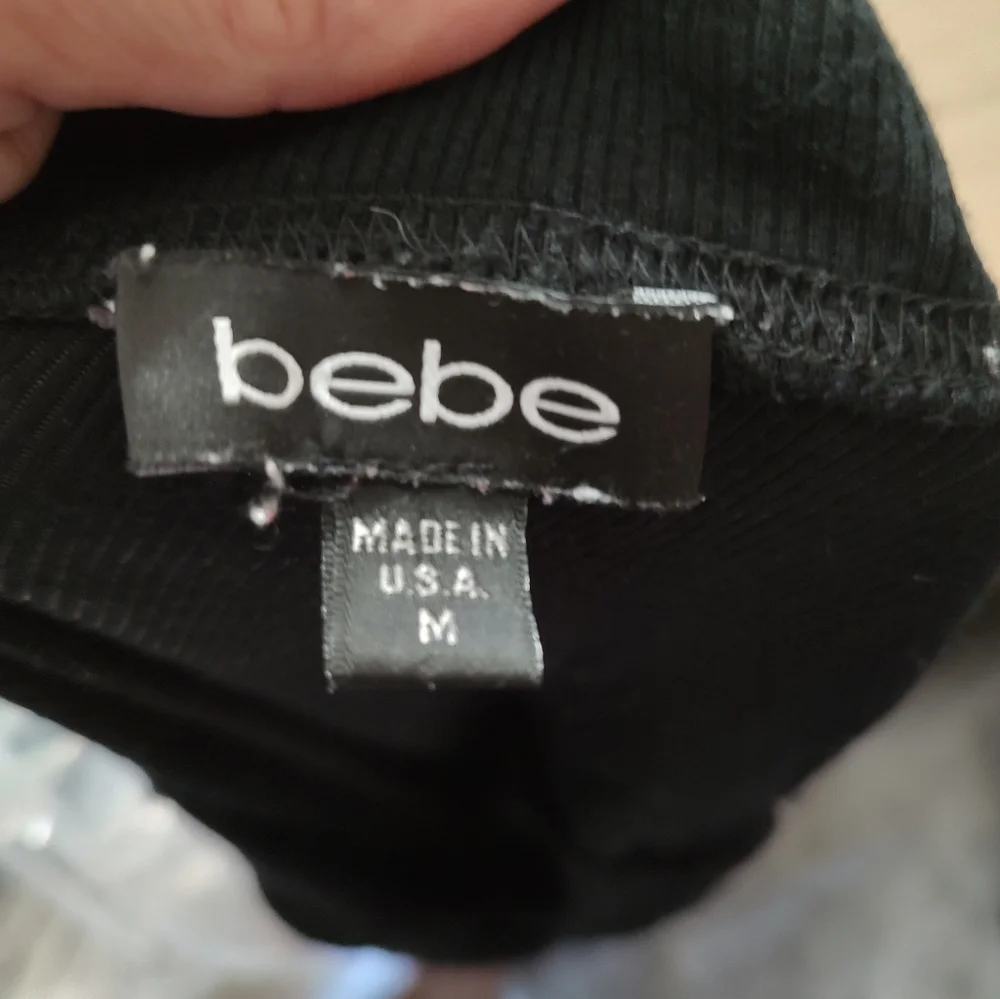 Bebe Black Rhinestone Logo Tee - Picture 3 of 3